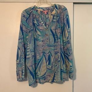 Lilly Pulitzer Elsa silk top